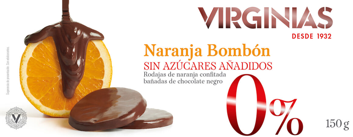 Bombón de rodajas de Naranja 0% Virginias 150gr