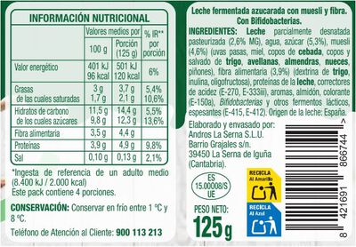 Bifidus Alipende pack 4 muesli y fibra