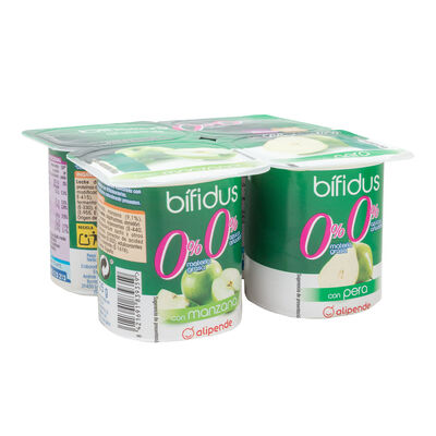 B&iacute;fidus Alipende sin az&uacute;car a&ntilde;adido pack 4 manzana y pera