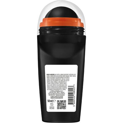 Desodorante en roll-on L'Or&eacute;al men expert 50ml carb&oacute;n protect 5 en 1
