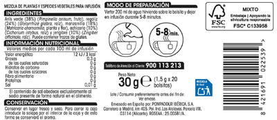 Infusión Alipende 20u digestiva