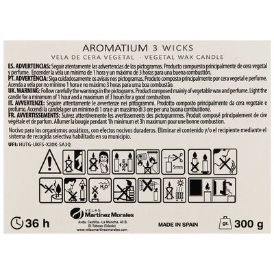 Vela 3 mechas Aromatium caramel+toffee