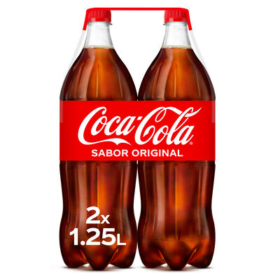 Refresco cola Coca-Cola 1,25l pack 2