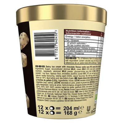 Helado Magnum Bonbon 12u White Choco-cookie