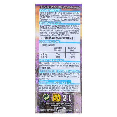 Suavizante Concentrado Lanta 80 Lavados Frescor Lavanda