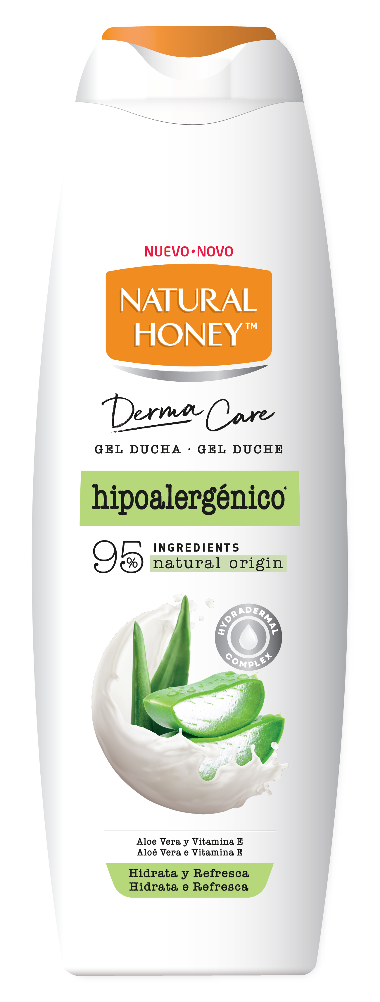 Gel de ducha natural con aloe vera y vitamina e Natural Honey 650 ml