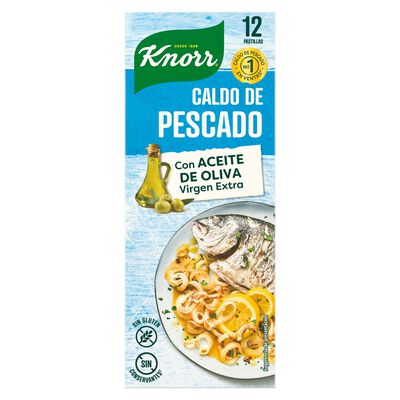 Caldo en pastillas pescado sin gluten Knorr 12u