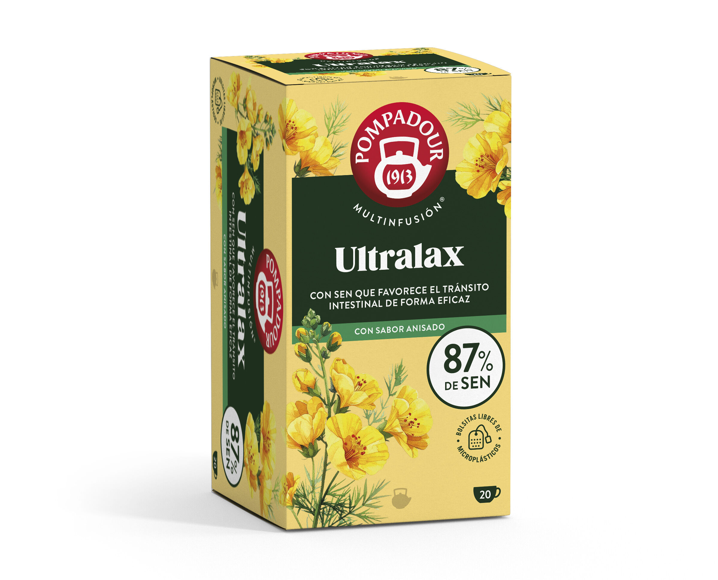 Infusión Pompadour 20u ultralax mix natural de sen con hinojo