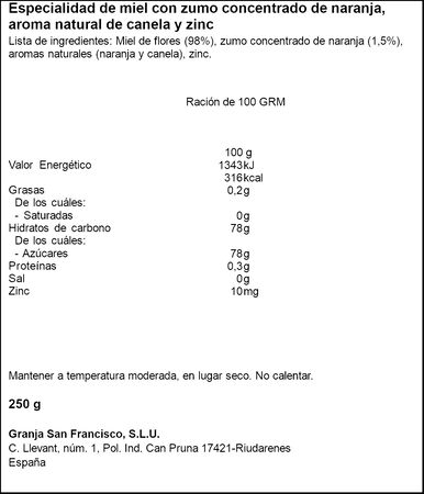 Miel Defensas Granja San Francisco 250g