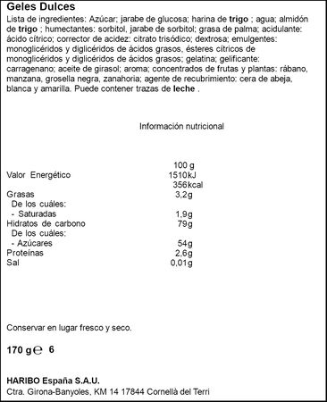 Regaliz favoritos red & white Haribo 170g