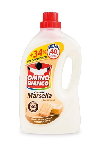 Detergente líquido Omino Bianco 40 lavados jabon de marsella
