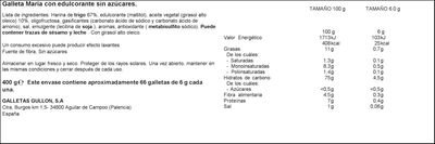 Galleta sin azúcar añadido zero Gullón 400g maría