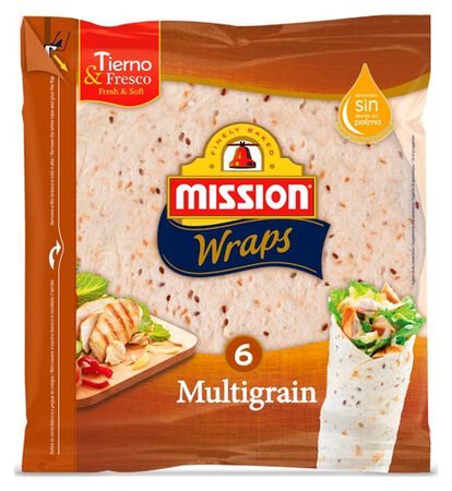 Tortillas de trigo Wraps Mission Multigrain 6 uds