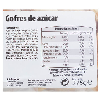 Gofre de az&uacute;car Sweetkery 275g