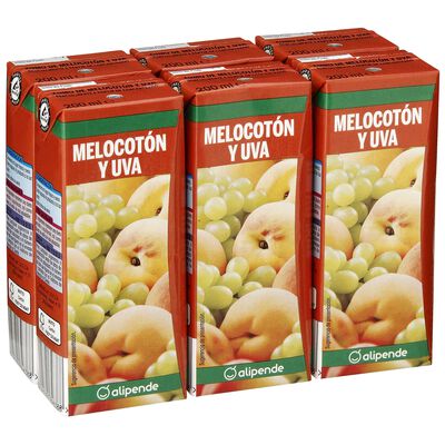Zumo de melocotón y uva Alipende pack 6