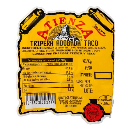 1/4 tripera adobada Atienza 350g aproximadamente