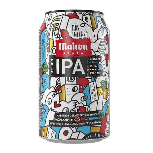 Cerveza IPA Mahou 5 Estrellas lata 33cl