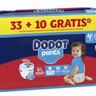 Pañal Dodot pants 33+10 uds talla 4