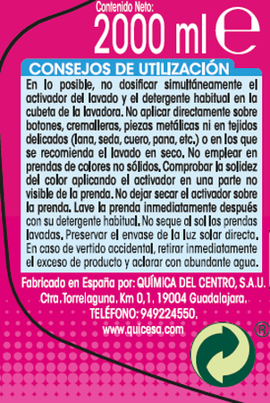 Quitamanchas l&iacute;quido Lanta 2l para ropa de color