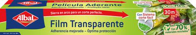 Film transparente Albal 30m con sistema corte f&aacute;cil