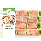 Brochetas de pollo marinadas con láminas de pimiento natural Naturavia 320g