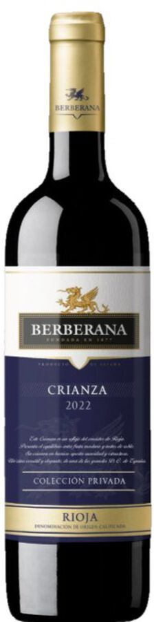 Vino tinto crianza con D.O Rioja Berberana 75 cl