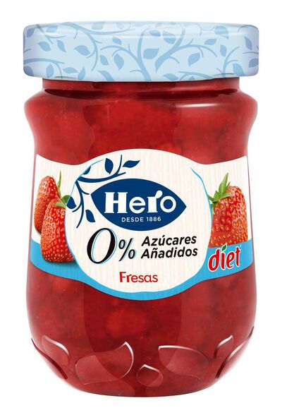 Confitura Mermelada Fresas 0% azúcar añadido Hero Diet 280g