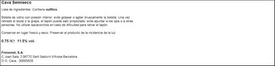 Cava semi-seco Freixenet Carta Nevada 75cl