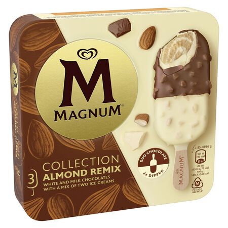 Helado Magnum almendra remix 3 uds