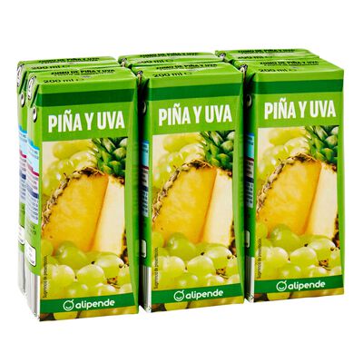 Zumo de piña y uva Alipende pack 6