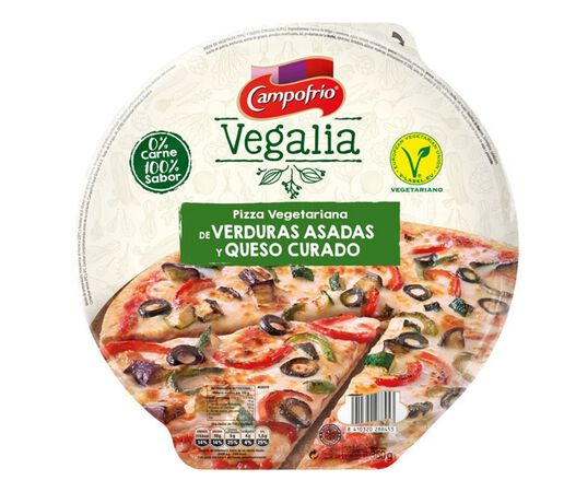 Pizza verduras asadas y queso curado Vegalia Campofrío 360g