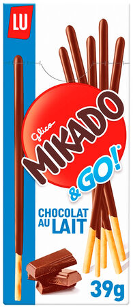 Galleta Mikado&go lu 39g chocolate con leche
