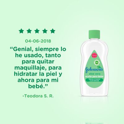 Aceite infantil corporal Johnson&acute;s 500ml aloe vera