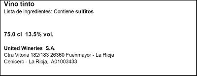 Vino tinto de Castilla Berberana Selección Oro