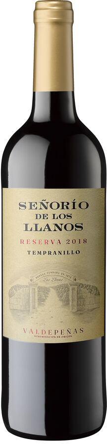 Vino tinto DO Valdepeñas Señorío los Llanos reserva 750 ml