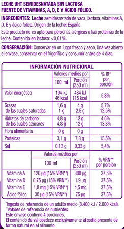 Leche sin lactosa Alipende 1l semidesnatada