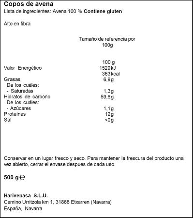 Copos de avena suaves Alea 500g