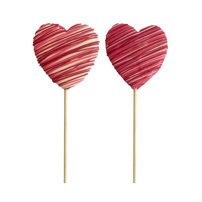 Piruleta coraz&oacute;n con decoraci&oacute;n sabor malvavisco y chocolate Dekora 30g