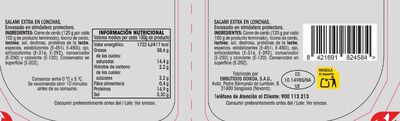 Salami en lonchas calidad extra Alipende pack 4 de 50g
