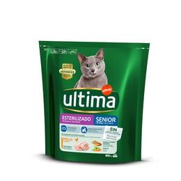 Alimento senior para gato esterilizado ULTIMA, paquete 800 g