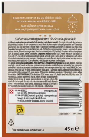 Alimento de gato soup royale gourmet purina con pollo 45g