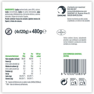 B&iacute;fidus Activia pack 4 pera