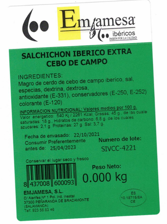 LOTE: 300gr queso + 450gr lomo + 400gr salchichon