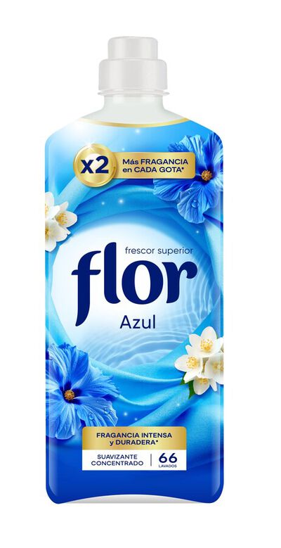 Suavizante azul Flor 66 lavados