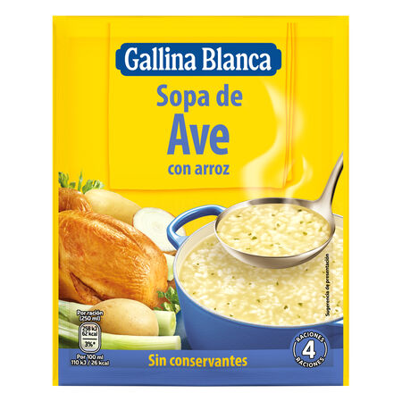 Sopa Gallina Blanca 80g ave con arroz