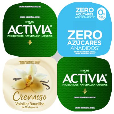 Bífidus Activia 0% pack 4 vainilla
