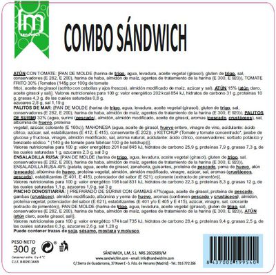 Sándwich combo clásico LM 300g