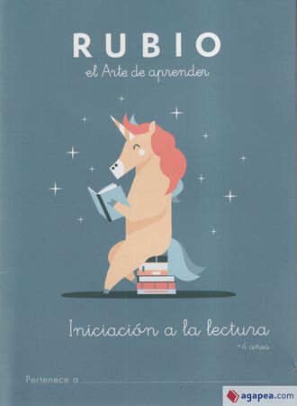 Cuaderno Iniciación Lectura Rubio +4 Años
