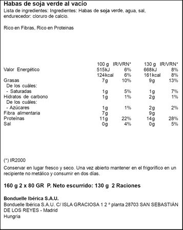 Edamame habas de soja Bonduelle pack 2