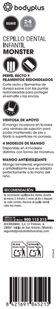 Cepillo dental monster Bodyplus infantil
